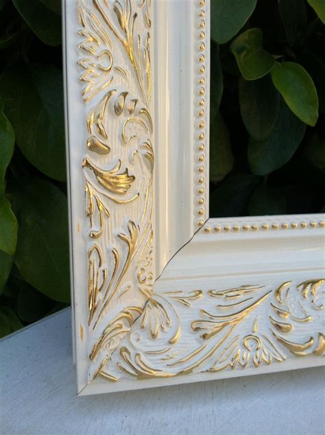 Ornate Picture Frame 11X14 Ivory Gold Wedding By Thepaintedldy