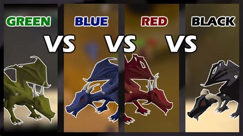 Osrs Green Vs Blue Vs Red Vs Black Dragons Which One Is Best For