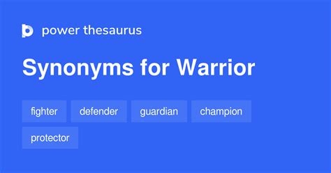 Other Words For Warrior