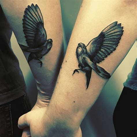 Our Anniversary Lovebirds Tattoo