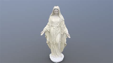 Our Lady Of Grace Statue Virgin Mary Scan Buy Royalty Free 3D Model By Austin Beaulier