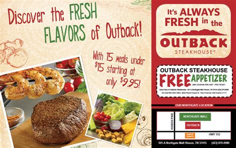 Outback Steakhouse Coupons Save W 2015 Coupons Amp Deals