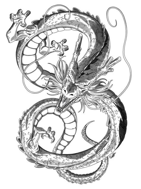 Shenron Tattoo Design Outline