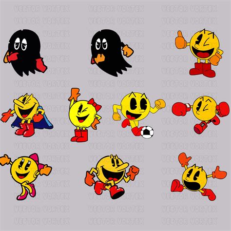 Pac Man Svg Nundle Pacman Png Pacman Ghost Svg Pacman Svg Etsy Canada