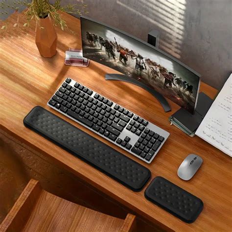 Pad Memory Foam Wrist Rest For Computer Keyboard Mouse Temu