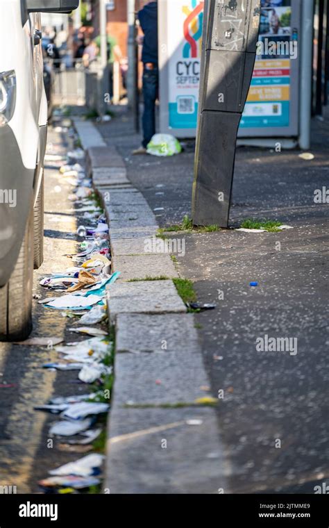 Paisley Road Glasgow Scotland 31St August 2022 Rubbish Piles High