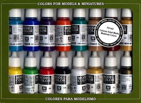 Paizo Com Vallejo Model Color Set Medieval Colors 16