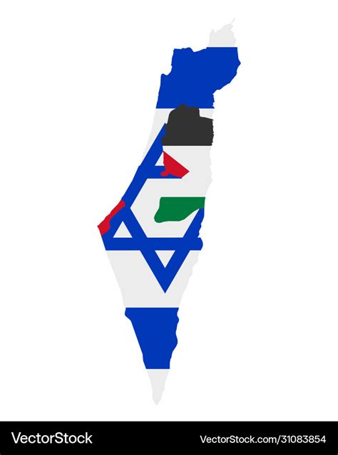 Palestine Flag Map Map And Flag Of Israel And Palestine Royalty Free Vector Palestine Map