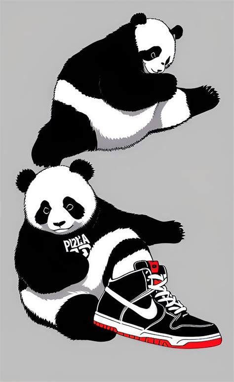 Panda Dunks Digital Art By Chipi Fine Art America