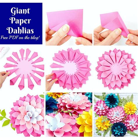 Paper Dahlia Dahlia Flower Paper Flowers Diy Flower Diy Templates