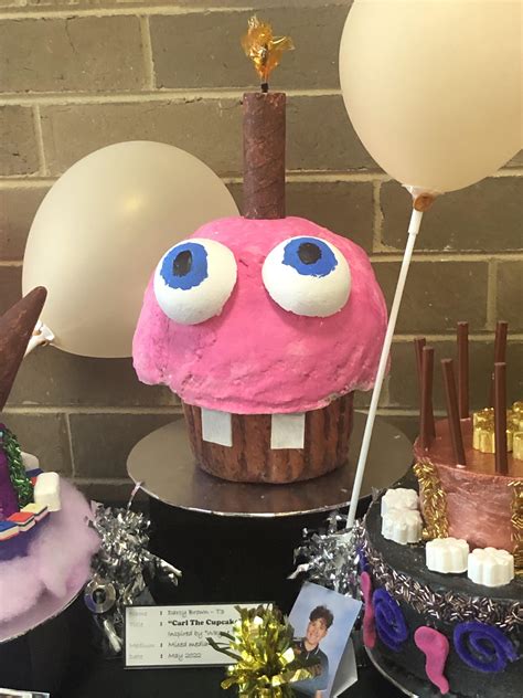 Paper Mache Carl The Cupcake I Made Fivenightsatfreddys