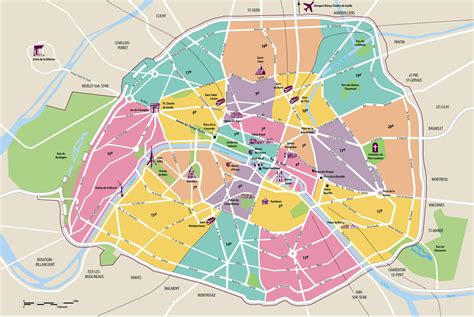 Paris City Map City Map Paris Le De France France