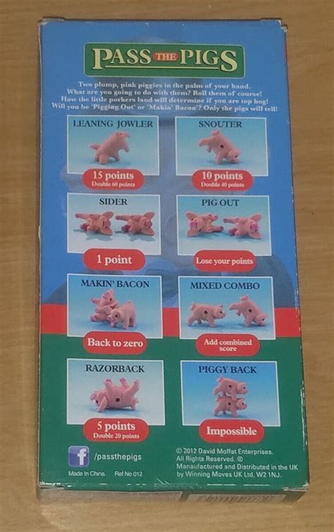 Pass The Pigs Game By Winning Moves Family Dice Game Ebay