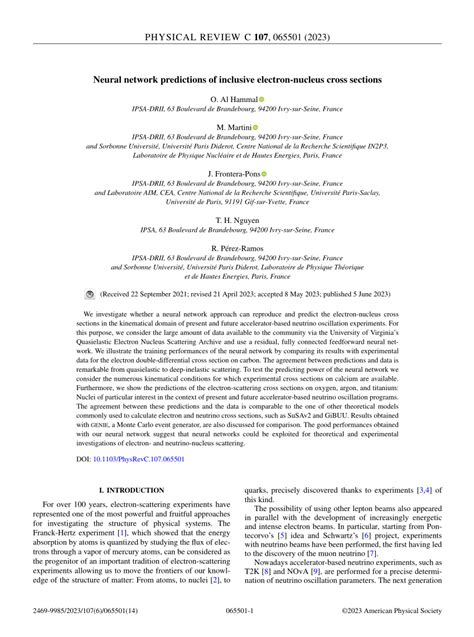 Pdf Neural Network Predictions Of Inclusive Electron Nucleus Cross