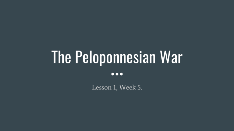 Peloponnesian War By Strategic Study Skills Tpt