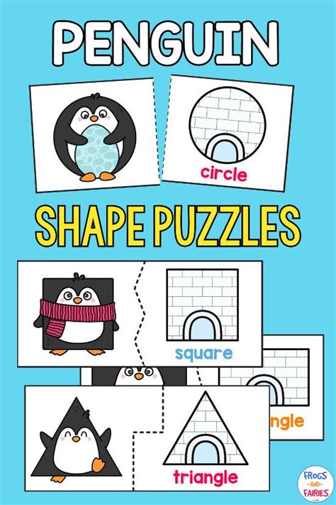 Penguin Shape Puzzles Frogs And Fairies