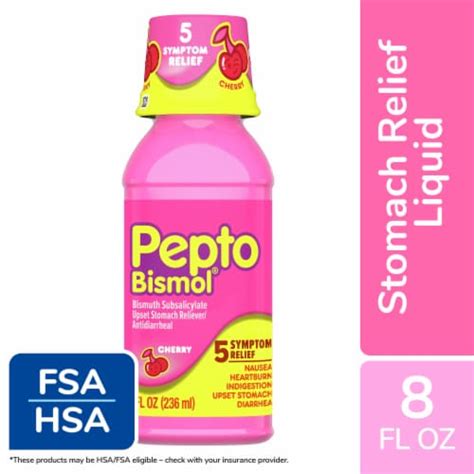 Pepto Bismol Cherry Multi Symptom Liquid Stomach Relief 8 Oz Fred Meyer