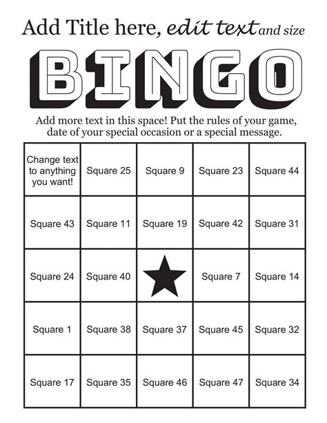 Personal Use Bingo Generator Bingo Game Creator