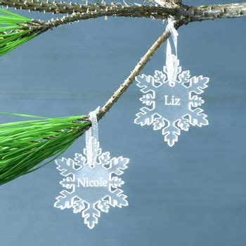 Personalised Snowflake Christmas Decoration By Edge Inspired Notonthehighstreet Com