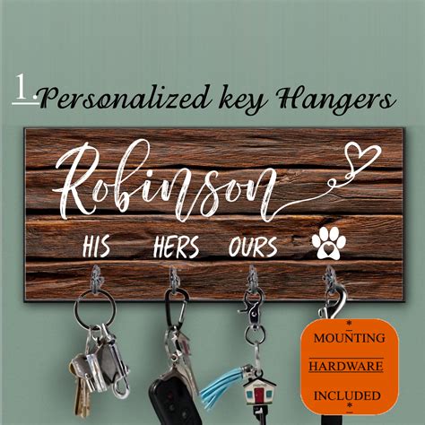 Personalized Key Ring Holder Custom Key Holder For Wall Etsy Canada