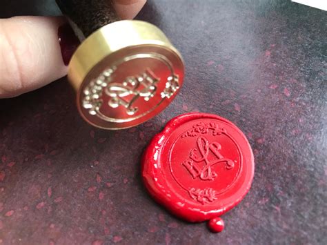 Personalized Name With Tree Wax Seal Stamp Custom Brass Stamp Etsy