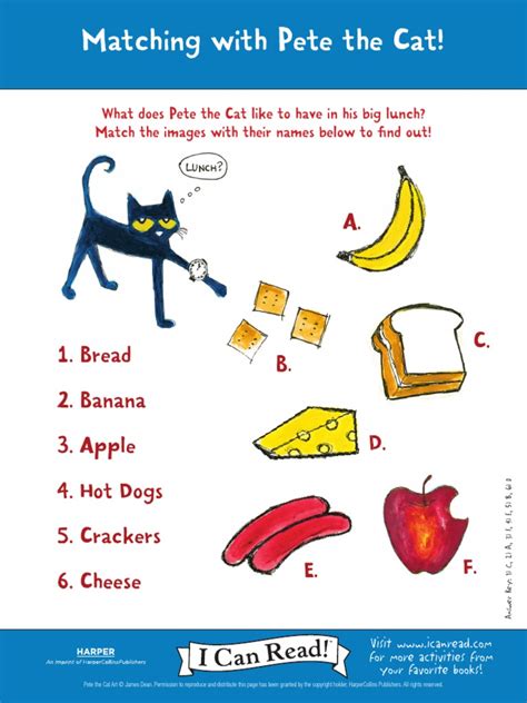 Pete The Cat Activity Sheets All Rights Reserved Fictional Cats