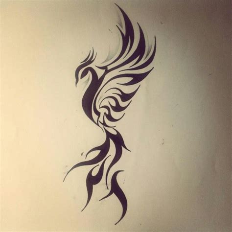 10 Unique Phoenix Bird Tribal Tattoo Designs