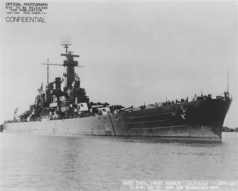 Photo Starboard Bow View Of Uss North Carolina Pearl Harbor Navy Yard Us Territory Of Hawaii