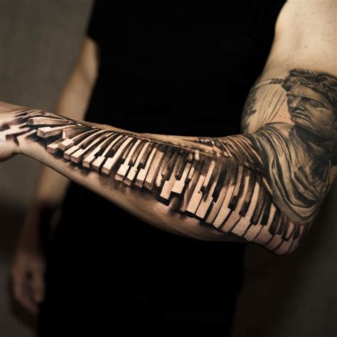 Piano Keys Tattoo Forearm