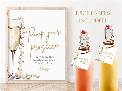 Pimp Your Prosecco Sign Prosecco Bar Sign Printable Diy Prosecco Bar