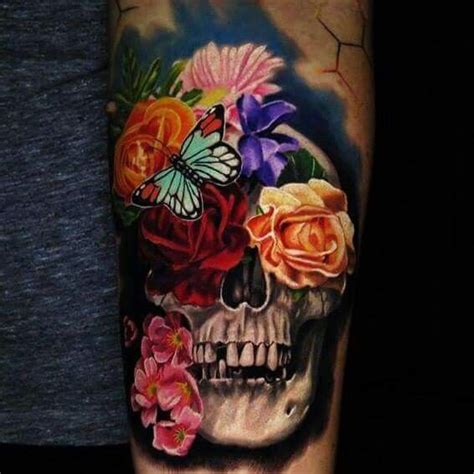 Pin By Bobbie Marks On Tattoos Skull Tattoo Flowers Flower Skull