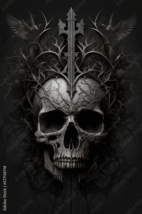 Pin By Death Dealer On Skulls Dark Art Tattoo Logo Design