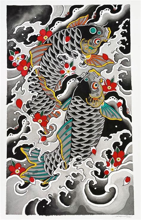 Pin By Gfff On Japanese Tattoo Koi Koi Tattoo Design Japanese