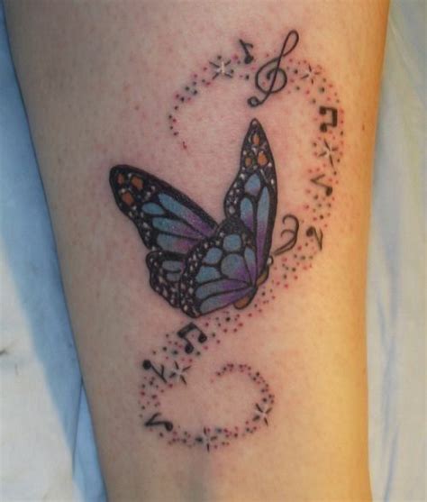 Pin By Joanna Like On Tatts Maybe Butterfly Leg Tattoos Music