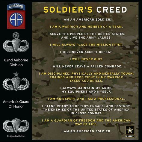 Pin By Robert Weddle On My Life Soldiers Creed Army Values Military