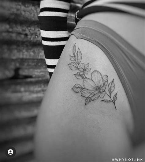 Pin By Sarah R On Tattoos Flower Hip Tattoos Hip Tattoos Women Leg