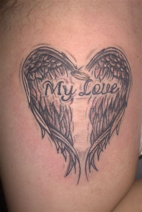 Pin By Vanessa Looney On Tattoos Wings Tattoo Heart Shaped Angel