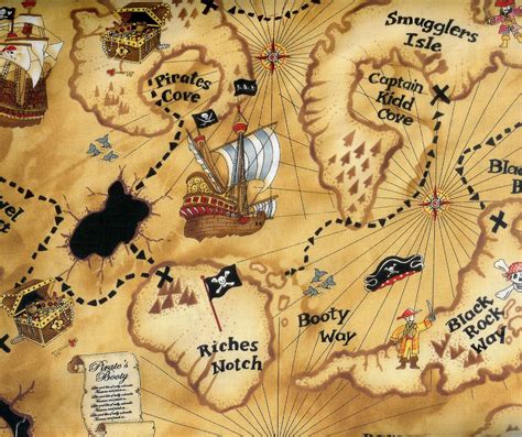 Pirate Treasure Map Printable Old Treasure Map Kids Treasure Etsy