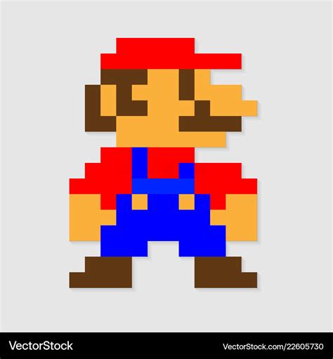 Pixel Mario Royalty Free Vector Image Vectorstock