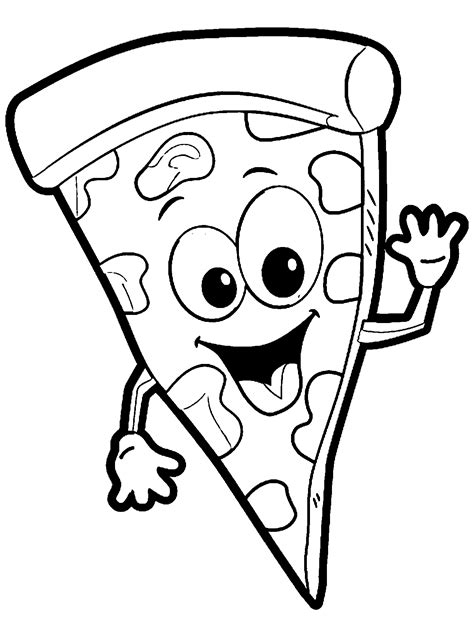 Free Pizza Coloring Pages Printable for Kids