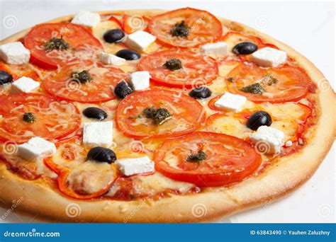 Pizza Pizzas European And American Cuisine Stock Photo Image Of