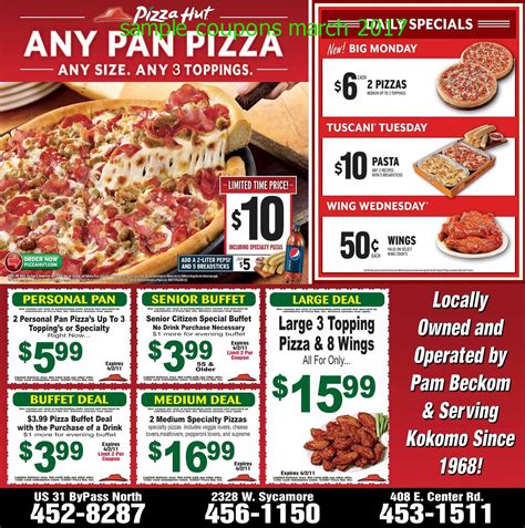 5 Free Pizza Ranch Coupons Printable Now