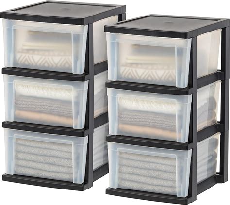 Plastic Storage Bins Drawers Iris Usa 3 Drawer Plastic Storage Dresser