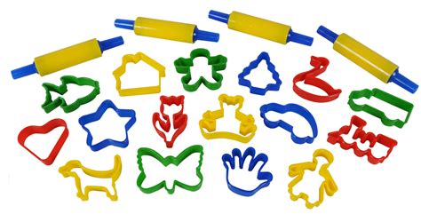 Play Dough Tool Set With 4 Rollers And 16 Dough Cutters Shop Today Get It Tomorrow