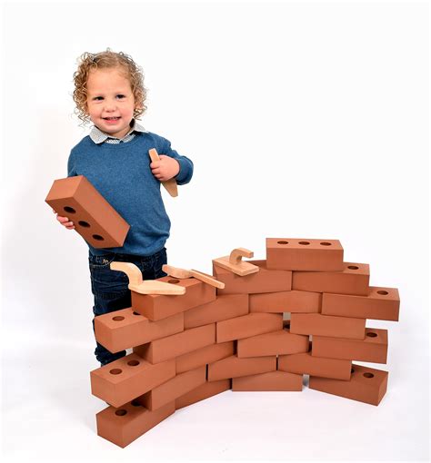 Playlearn Foam Brick Building Blocks For Kids 50 Pack Actual Size