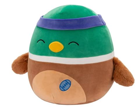 Plush Squishmallows Avery The Mallard Duck With Sweatband And Rugby Ba Albagame