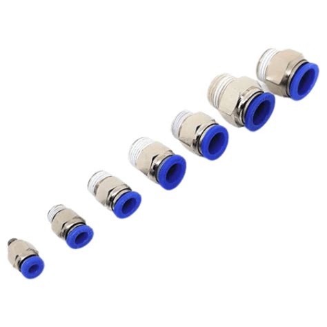 Pneumatic Fittings Push Male Connector 1 4 Inch X 4Mm 16Mm