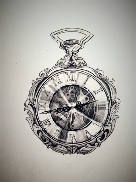 Pocket Watch Tattoo Design Clock Tattoo Design Armband Tattoo Design Tattoo Design Drawings