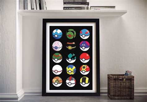 Pokemon Pokeballs Framed Wall Art Online Canvas Prints Au