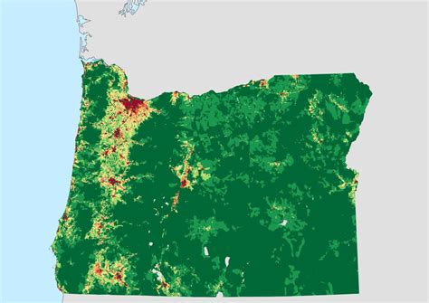 Population Density Of Oregon By Census Block Maps On The Web